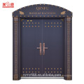 Los proveedores de China puerta de bronce comercial de lujo del cobre puertas de acero modernas villa puerta de doble puerta